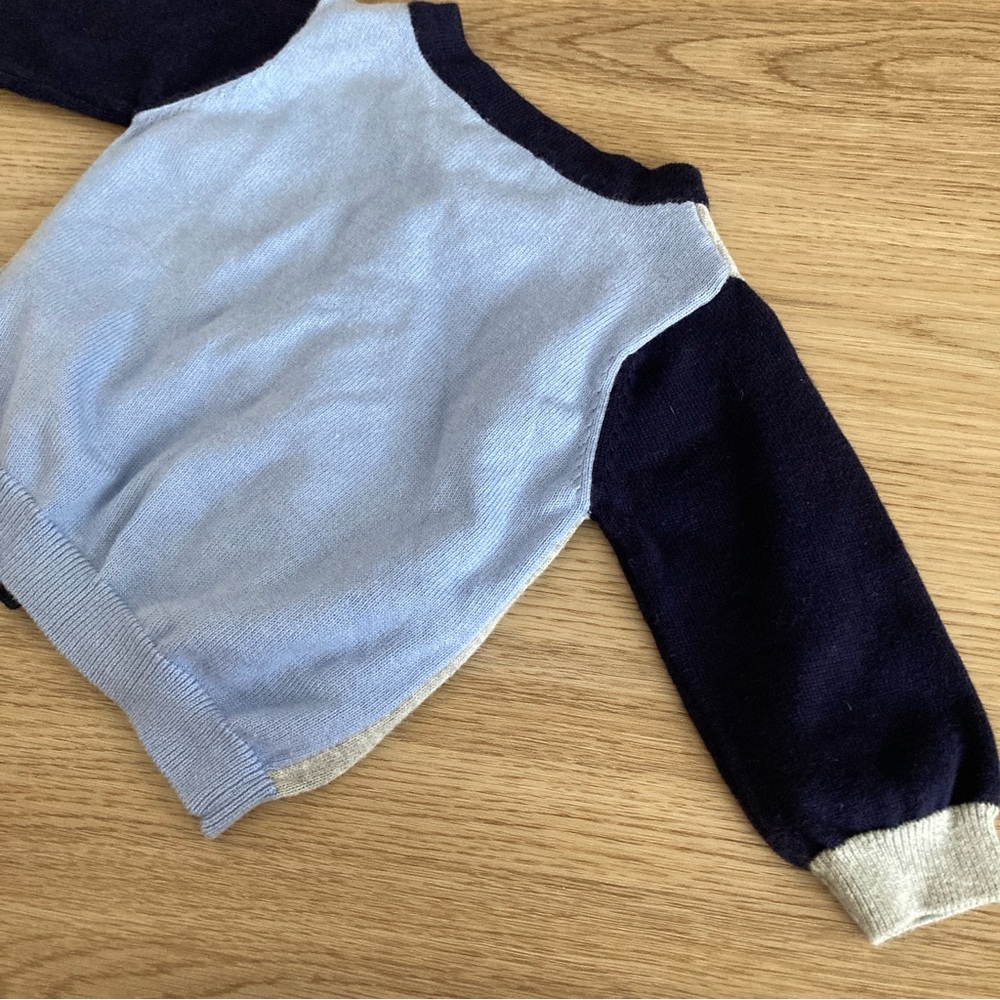 Jacadi Gray and Navy Kids Sweater - Picture 5 of 6